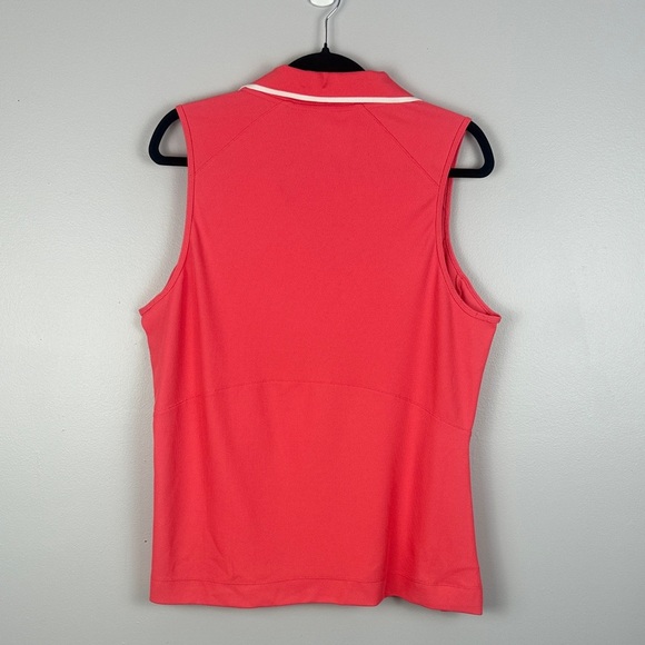 Athleta Activewear Golf Coral Everyday Sleeveless Polo Tank Top Size Large - Picture 10 of 10